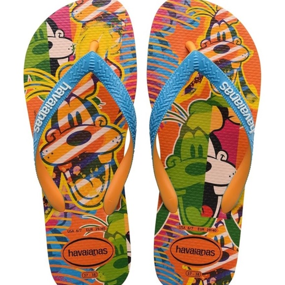 HAVAIANAS DISNEY GOOFY AND FRIENDS FLIP FLOPS!! New! 10 - Picture 2 of 6
